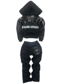 “HEAD ON A SWIVEL” TRACKSUIT (BLACK & WHITE)