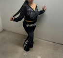 “HEAD ON A SWIVEL” TRACKSUIT (BLACK & WHITE)