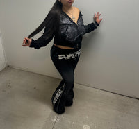 “HEAD ON A SWIVEL” TRACKSUIT (BLACK & WHITE)