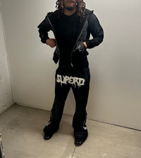 “HEAD ON A SWIVEL” TRACKSUIT (BLACK & WHITE)