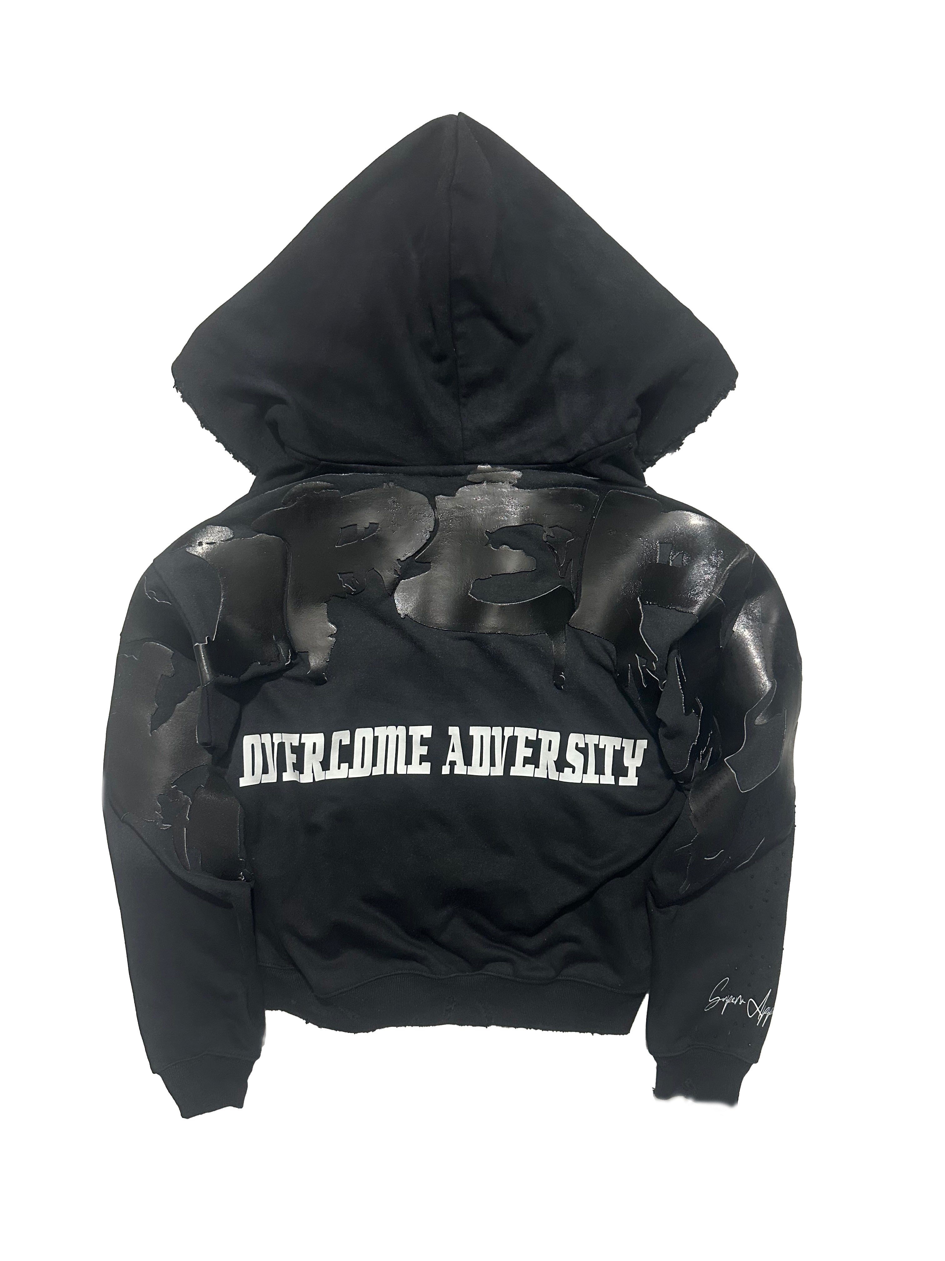 HEAD ON A SWIVEL” ZIP UP (BLACK & WHITE) – Supero Apparel