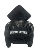 “HEAD ON A SWIVEL” ZIP UP (BLACK & WHITE)