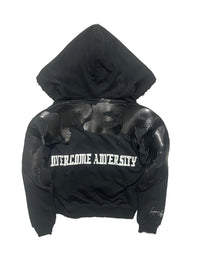“HEAD ON A SWIVEL” ZIP UP (BLACK & WHITE)