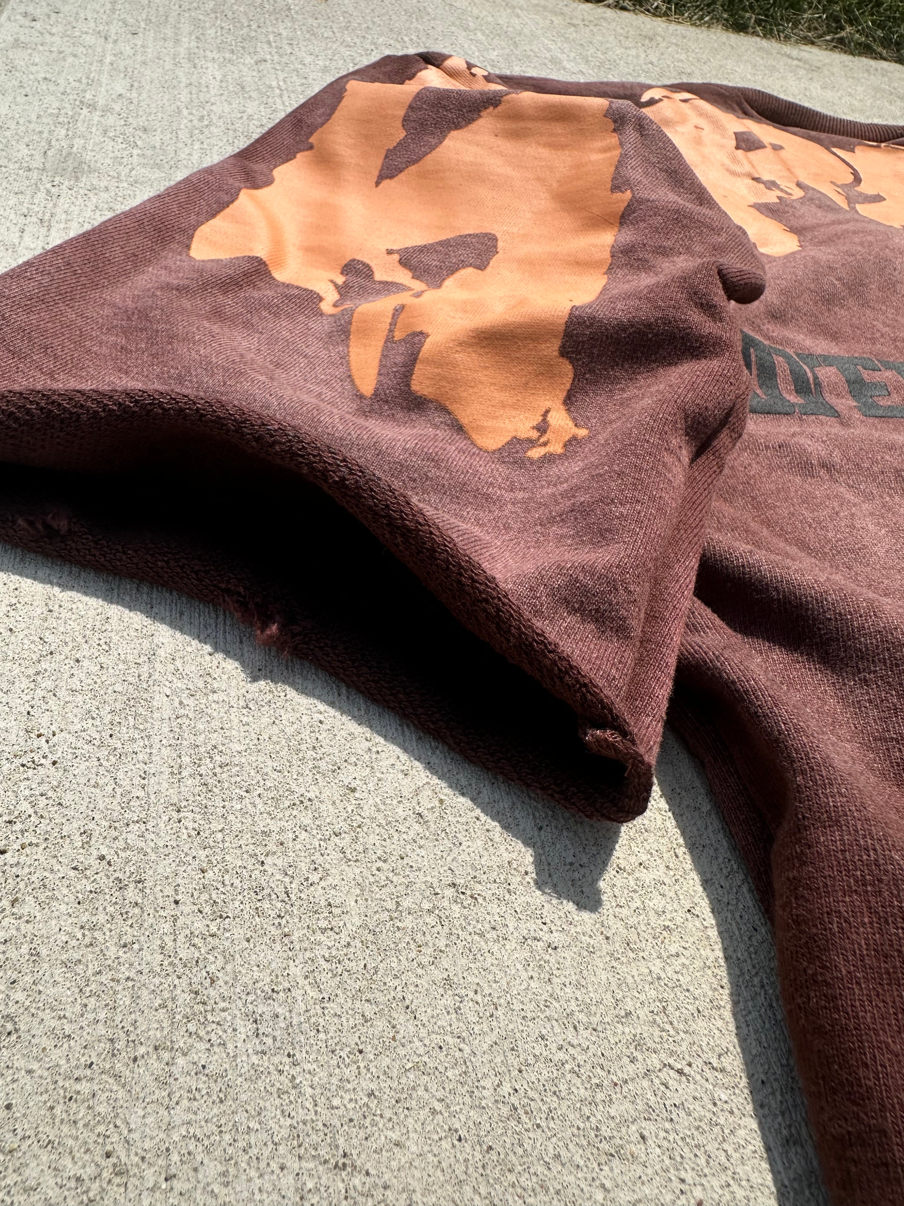CROPPED "HEAD ON A SWIVEL" SHIRT (BROWN & TAN)