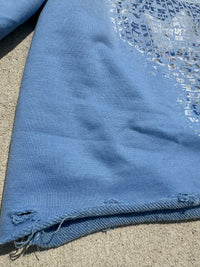 CROPPED "HEAD ON A SWIVEL" SHIRT (BLUE & WHITE)